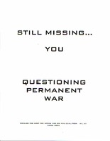 Still Missing...You Questioning Permanent War