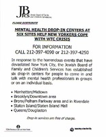 Mental Health Drop-in Centers at Six Sites Help New Yorkers Cope with WTC Crisis