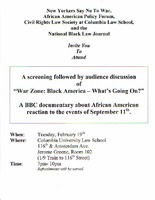 Free screening: War Zone: Black America - What's Going On?
