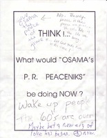 Think! What would "Osama P.R. Peaceniks" be doing now?