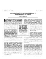 Why Gender Matters in Understanding September 11: Women, Militarism, and Violence