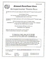 Ground Zero/Zon Cero: An Experimental Theatre Piece