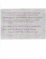Emergency Response Against War