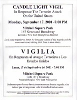 Candle Light Vigil/Vigilia
