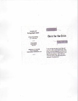 Christ for the Crisis
