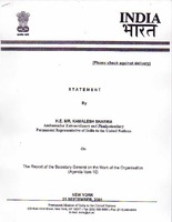 Statement by H.E. Mr. Kamalesh Sharma, Ambassador Extraordinary and Plenipotentiary, Permanent Repre