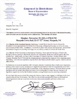 Letter from Congressman Joseph Crowley