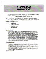 What to Consider in Making Arrangements in Care for Orphans of the Disaster [1 of 2]